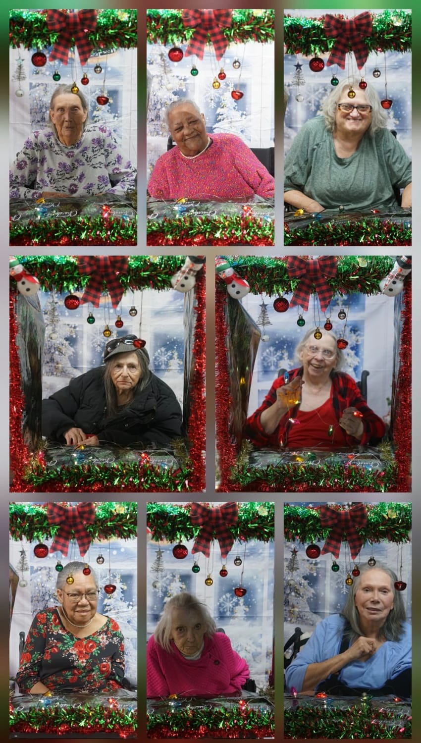 Perkins Country Manor residents celebrating the holidays together